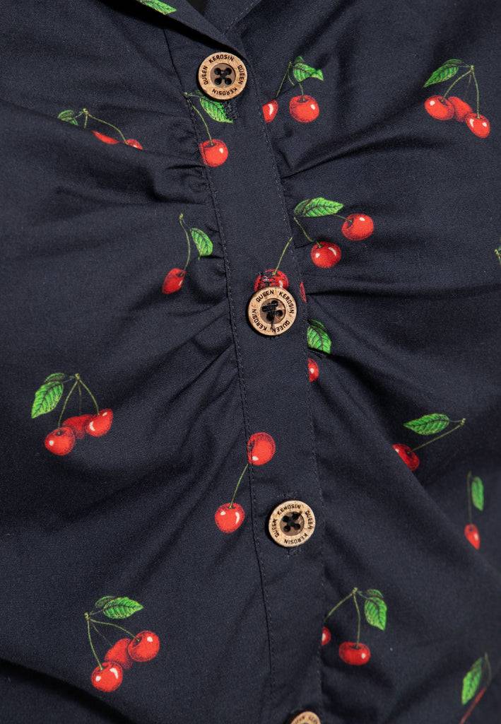 Queen Kerosin Hawaiibluse «Cherry» Kostenloser Versand