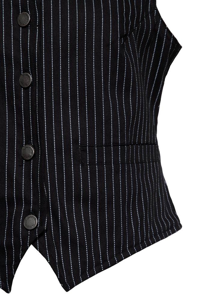 Queen Kerosin Pinstripe Weste Versandkostenfrei