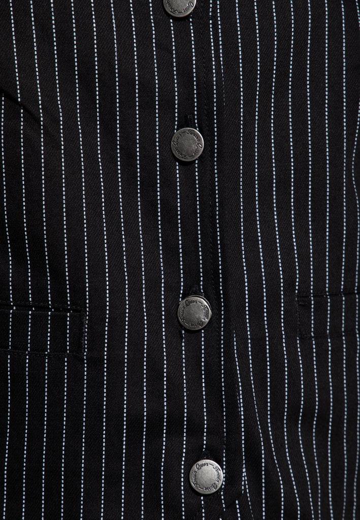 Queen Kerosin Pinstripe Weste Versandkostenfrei