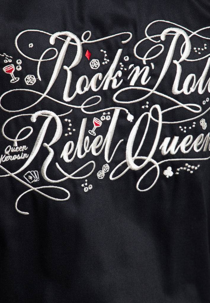 Queen Kerosin Gabardine Jacke «Rock'n'Roll Rebel Queen» Große Rabatte