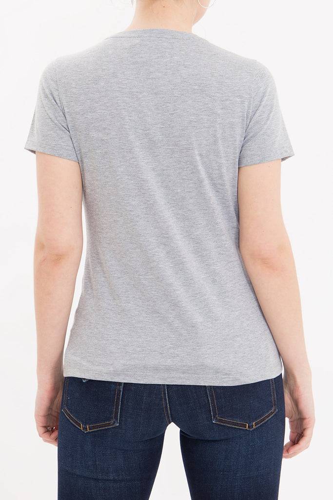 Queen Kerosin Melange Shirt aus Melange Jersey mit Front Motiv «Drive Fast» Letzte 3 Tage