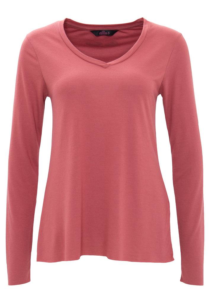 Queen Kerosin Basic Longsleeve mit offenen Abschlüssen und Logo Stickerei Letzte 2 Tage