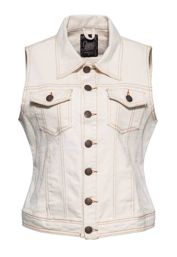 Queen Kerosin Jeans Weste «Speedway Queen» Bis zu 65% Rabatt
