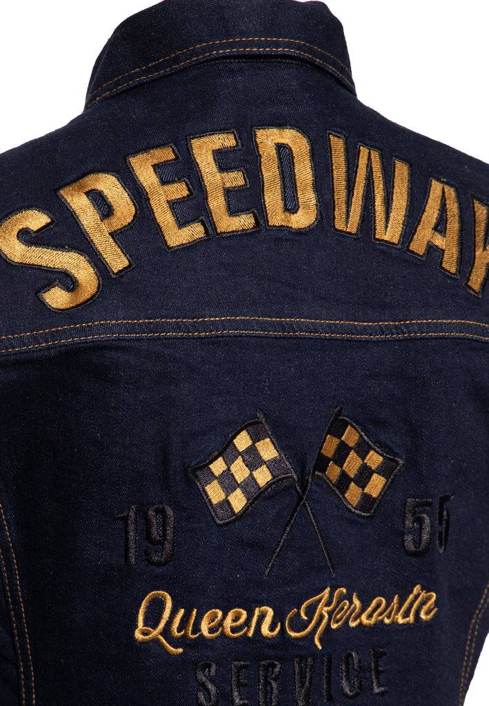 Queen Kerosin Jeans Weste «Speedway» Nur für heute