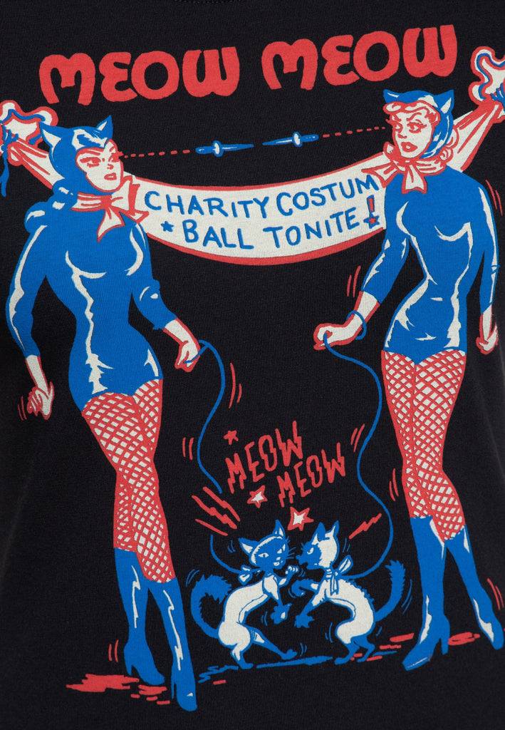 Queen Kerosin T-Shirt «Meow Meow» Nur noch ein Tag übrig