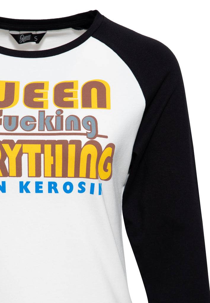 Queen Kerosin 3/4-Arm Shirt «Queen Of Fucking Everything» Riesige Rabatte