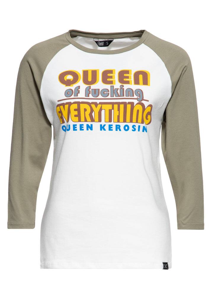 Queen Kerosin 3/4-Arm Shirt «Queen Of Fucking Everything» Riesige Rabatte