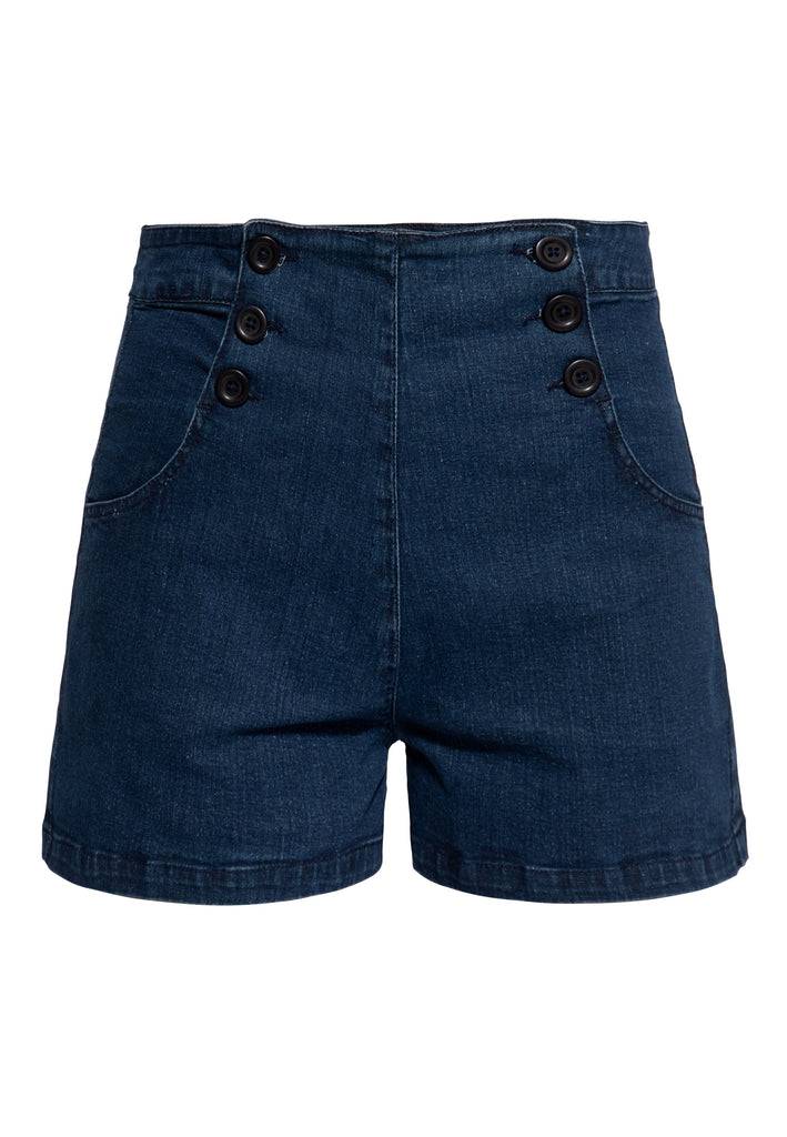Queen Kerosin Highwaist Shorts «Marlyn» Clearance-Verkauf