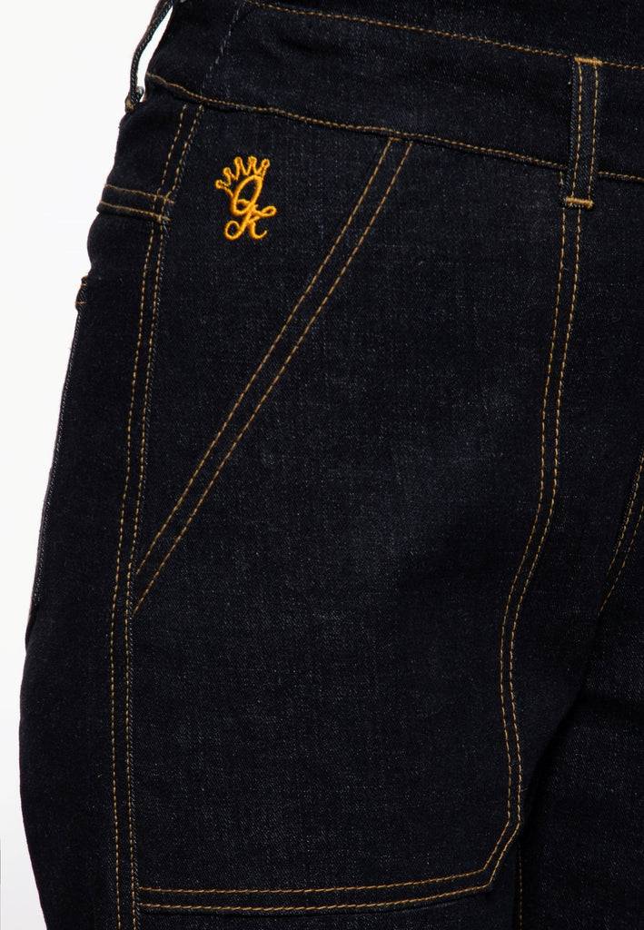 Queen Kerosin Denim Latzhose Kostenloser Versand international