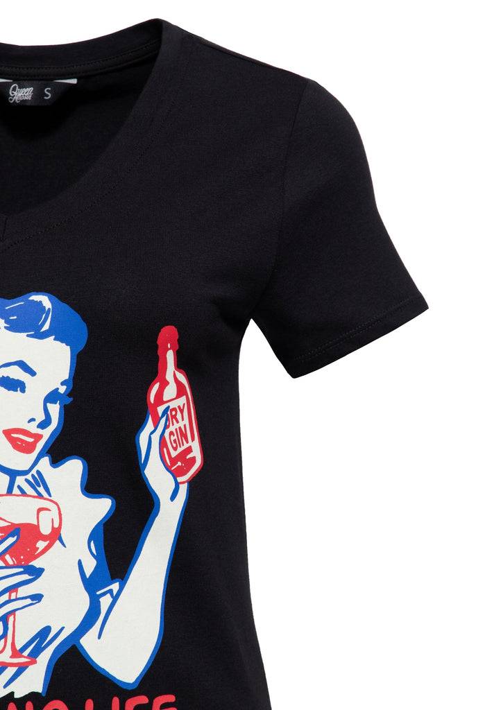 Queen Kerosin T-Shirt «No Gin No Life» Speichern exportieren