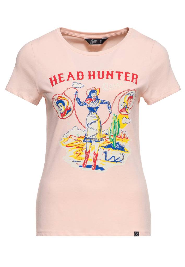 Queen Kerosin Print T-Shirt «Head Hunter» Rabatte dieses Monats