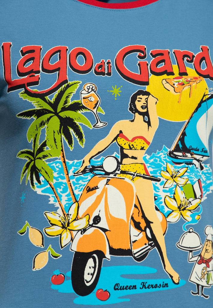 Queen Kerosin Ringer T-Shirt «Lago di Garda» Online