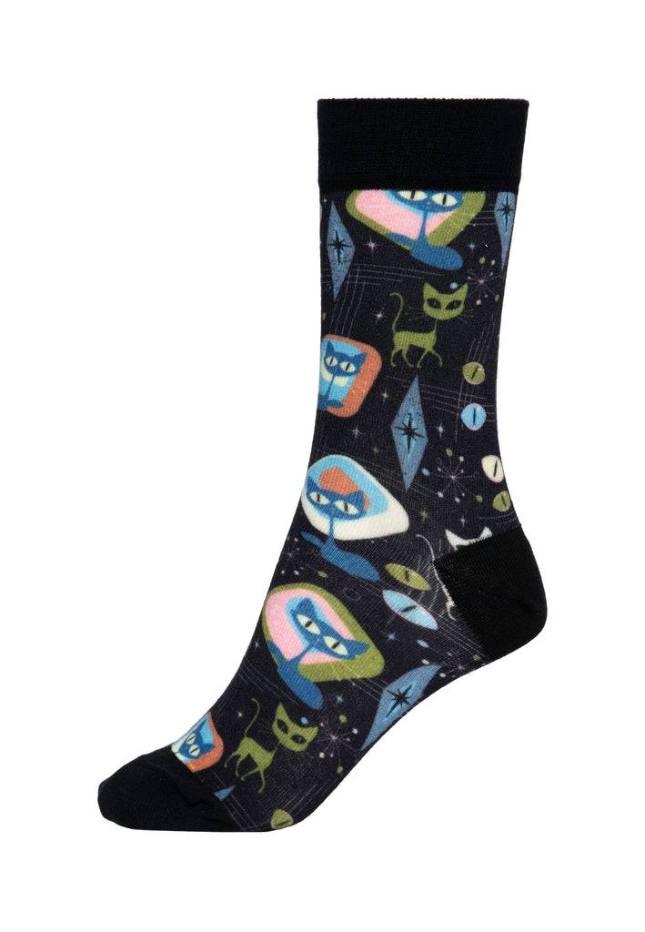 Queen Kerosin Socken «Retro Cats» Blitzverkäufe