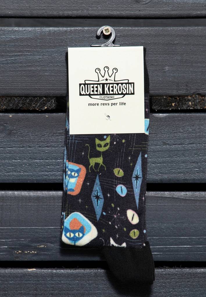 Queen Kerosin Socken «Retro Cats» Blitzverkäufe