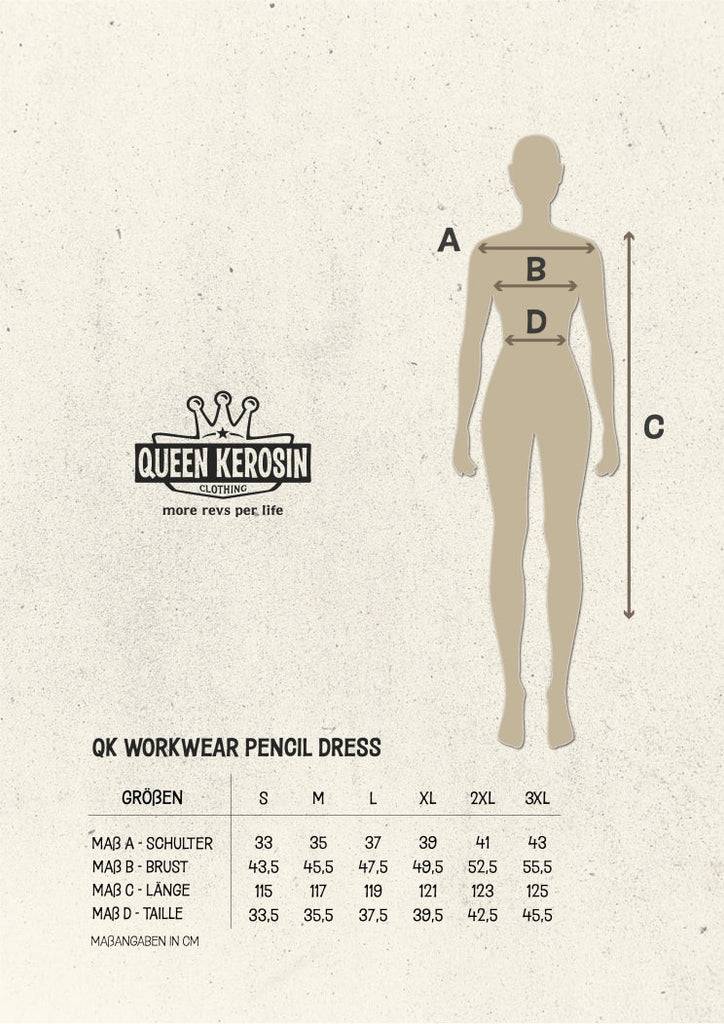Queen Kerosin Workwear Bleistiftkleid Rabatt