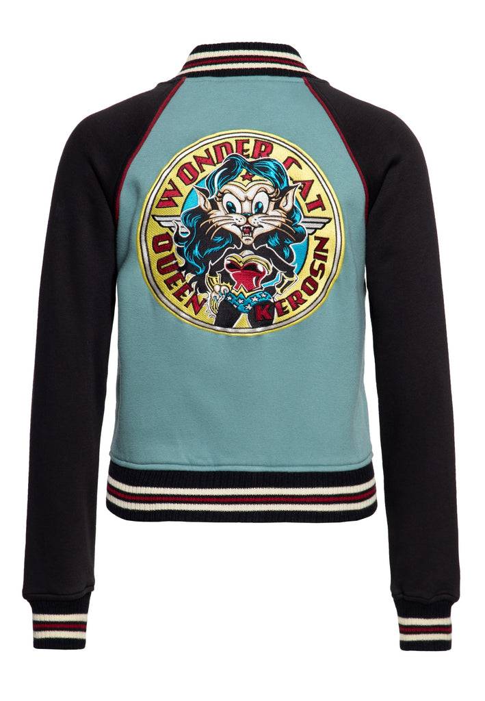 Queen Kerosin College Jacke «Wonder Cat» Flash Sale