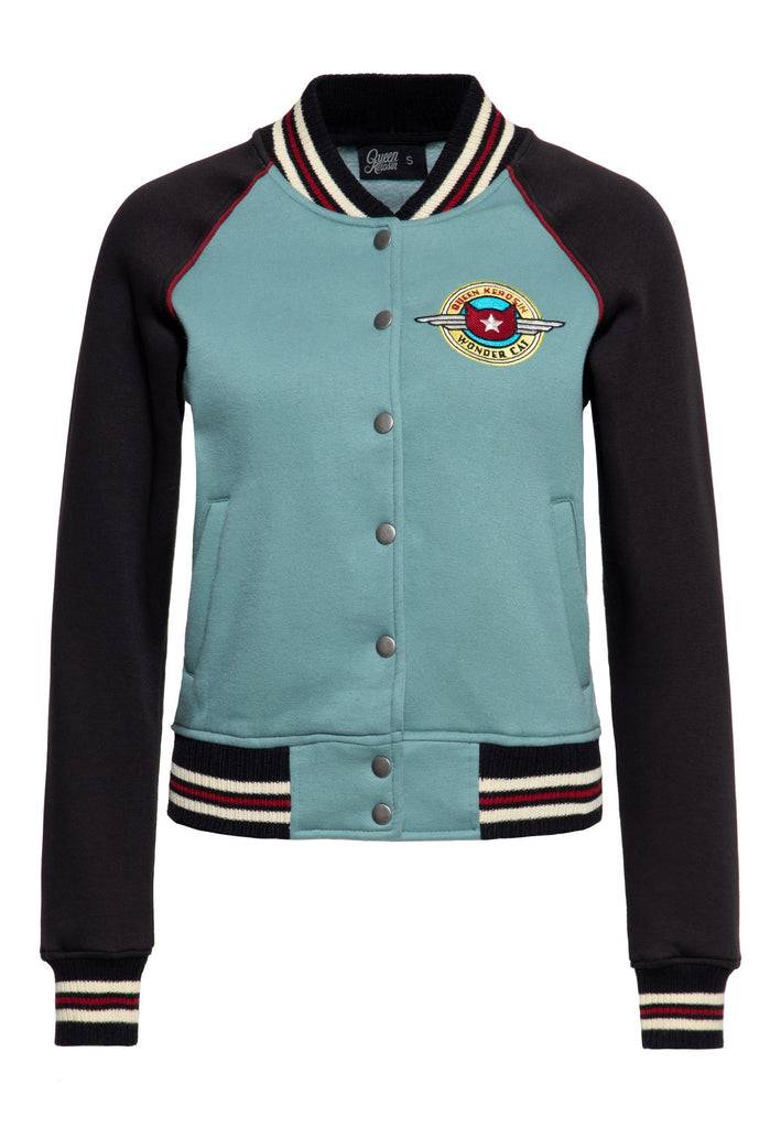Queen Kerosin College Jacke «Wonder Cat» Flash Sale