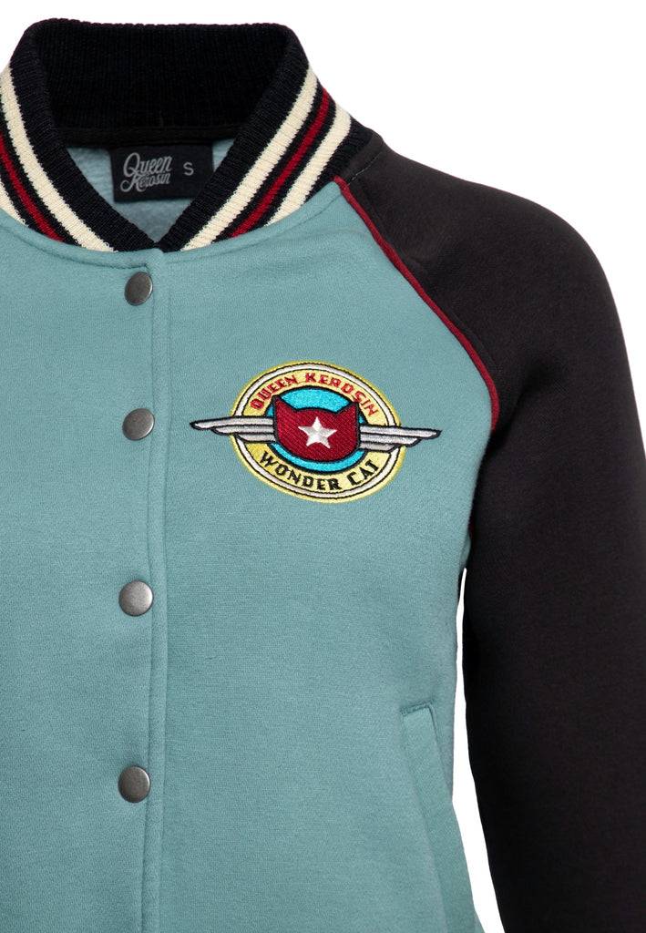 Queen Kerosin College Jacke «Wonder Cat» Flash Sale