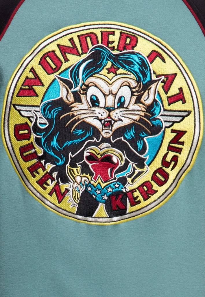 Queen Kerosin College Jacke «Wonder Cat» Flash Sale