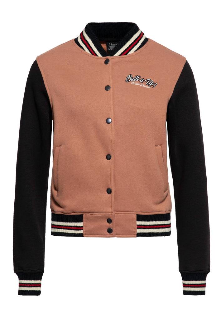 Queen Kerosin College Jacke «Built it up!» Begrenztes Angebot
