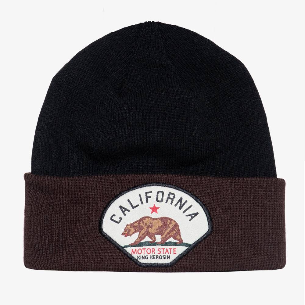 Queen Kerosin Strickmütze «California Motor State» Preisnachlass