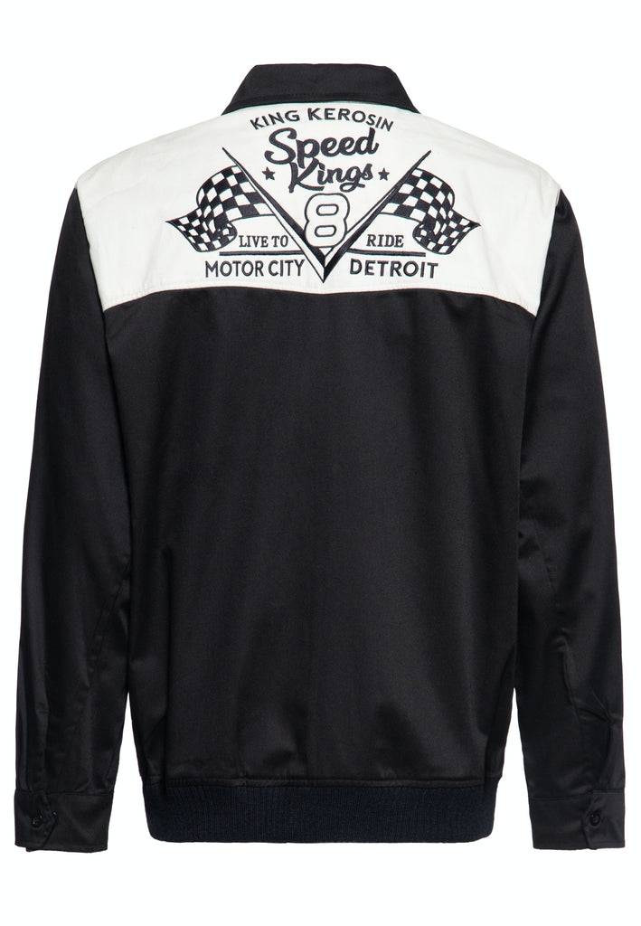 Queen Kerosin Gabardine Jacke «Speed King» Nur für heute