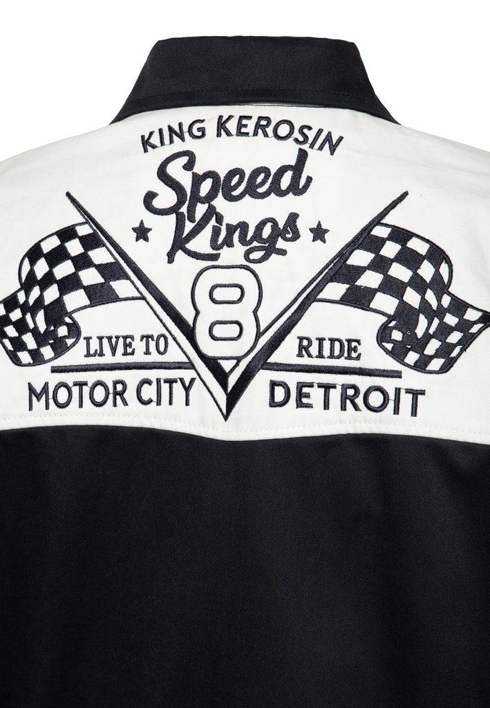 Queen Kerosin Gabardine Jacke «Speed King» Nur für heute