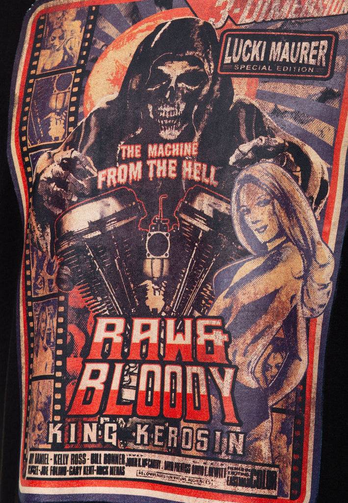 Queen Kerosin T-Shirt Lucki Maurer «Raw & Bloody» Rabatte dieses Monats