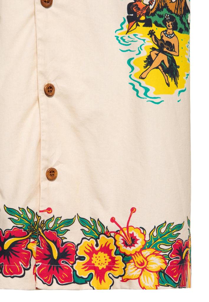 Queen Kerosin Hawaiihemd aus Bio-Baumwolle «Honolulu Hawaii» Angebote