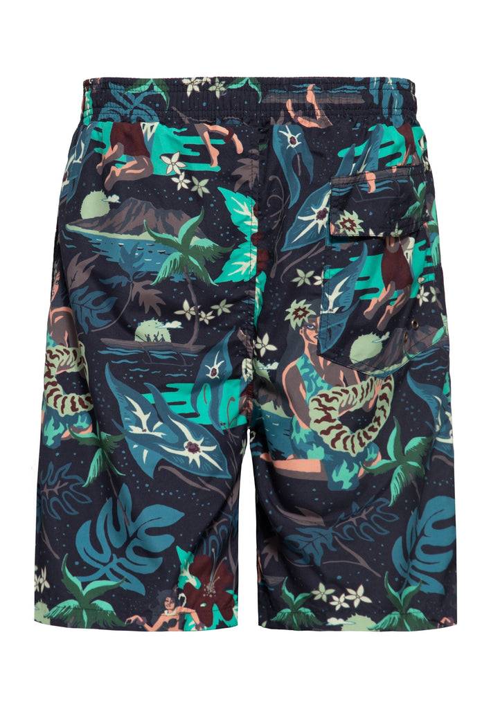 Queen Kerosin Badeshorts «Tropical Hulla Hou» Kostenloser Versand