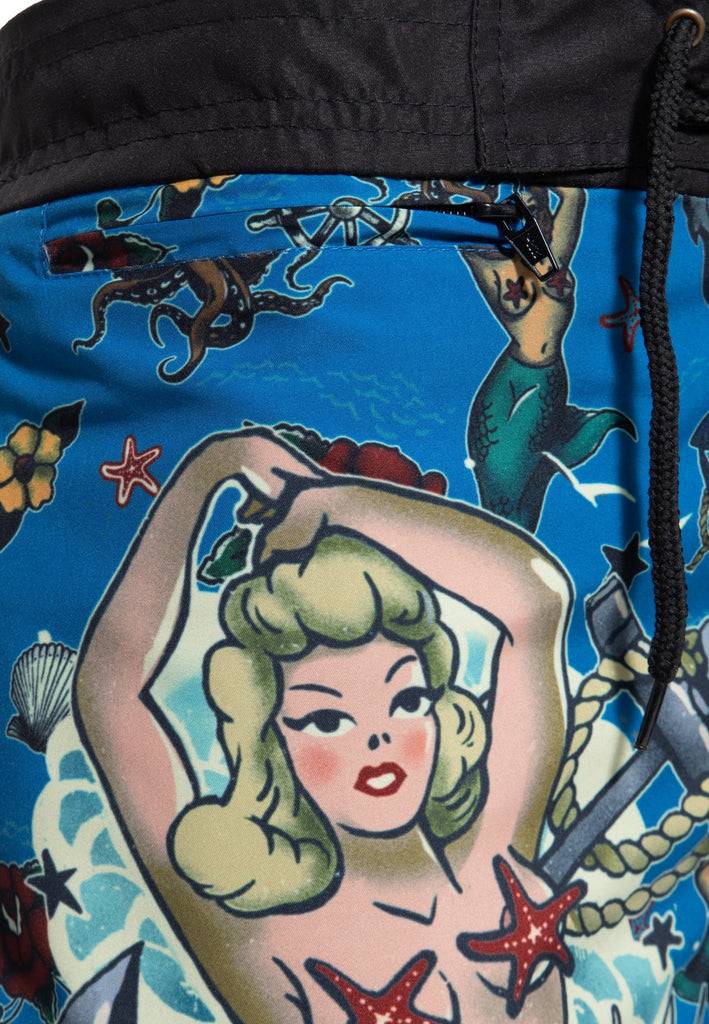Queen Kerosin Badeshorts «Sailor» Limitierter Zeitrabatt