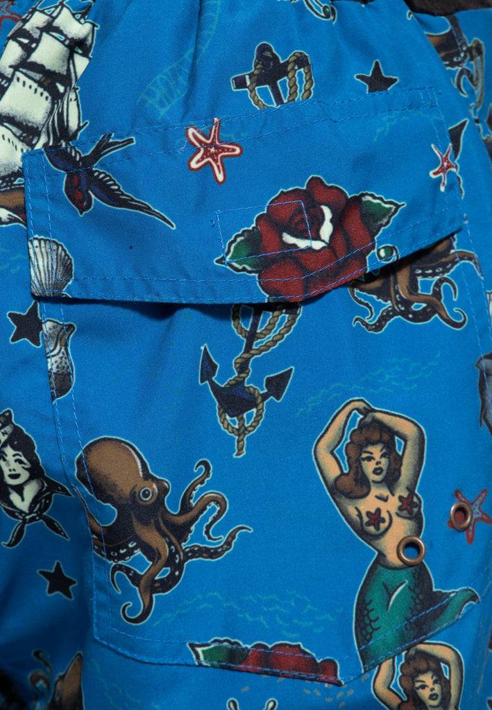 Queen Kerosin Badeshorts «Sailor» Limitierter Zeitrabatt