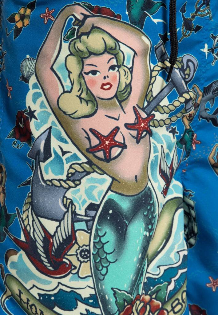 Queen Kerosin Badeshorts «Sailor» Limitierter Zeitrabatt