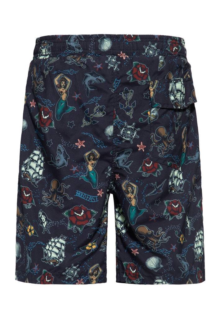 Queen Kerosin Designer-Badeshorts «Sailor» Fabrikpreis