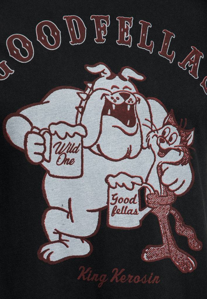 Queen Kerosin Oil Washed T-Shirt «GoodFellas» Günstig kaufen