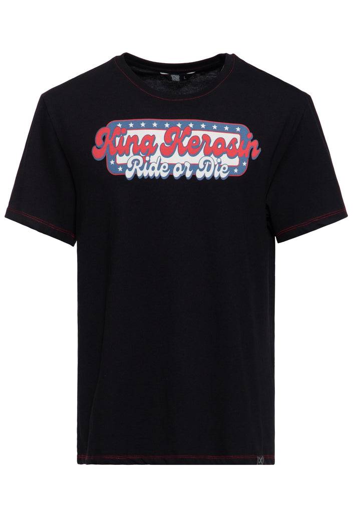 Queen Kerosin Print T-Shirt «Ride or Die» Begrenztes Angebot