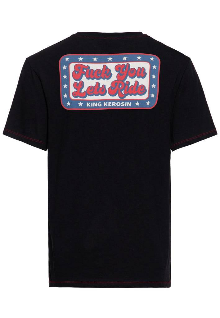 Queen Kerosin Print T-Shirt «Ride or Die» Begrenztes Angebot