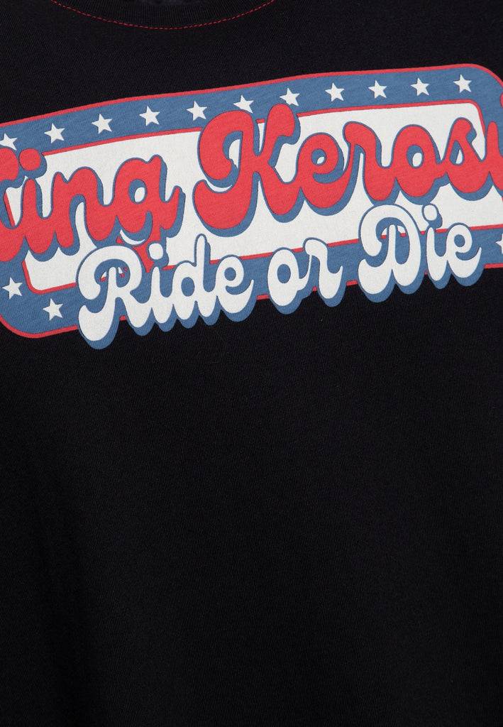Queen Kerosin Print T-Shirt «Ride or Die» Begrenztes Angebot
