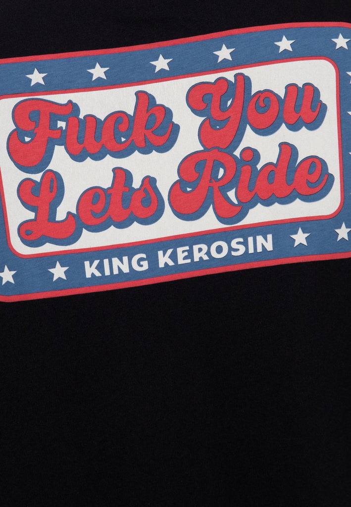 Queen Kerosin Print T-Shirt «Ride or Die» Begrenztes Angebot