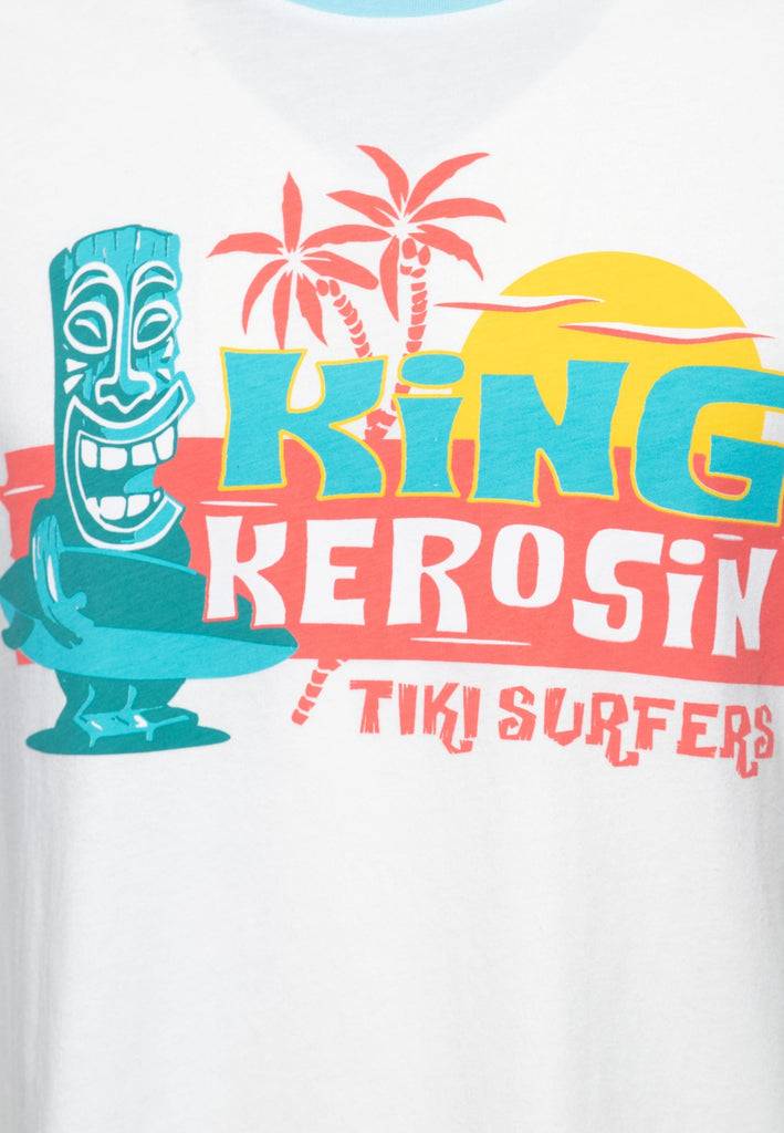 Queen Kerosin Contrast T-Shirt «Tiki Surfers» Exklusivangebot