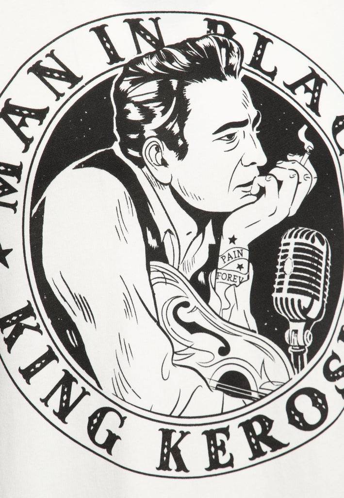 Queen Kerosin T-Shirt «Man in Black» Valentinstagsangebot