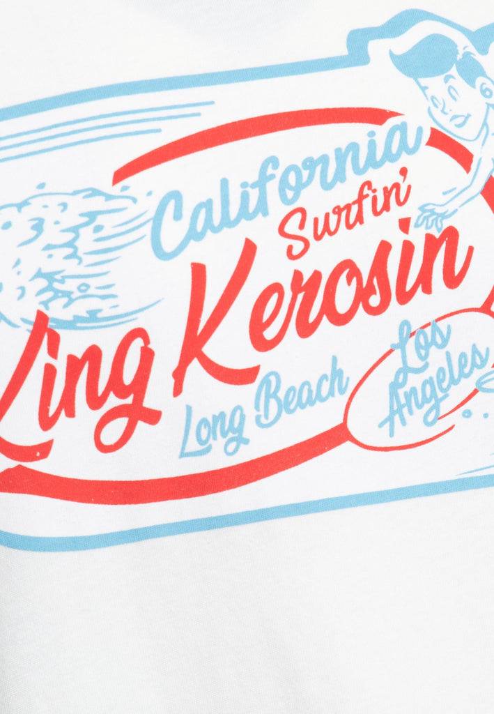 Queen Kerosin Print T-Shirt «California Surfin» Heißer Verkauf