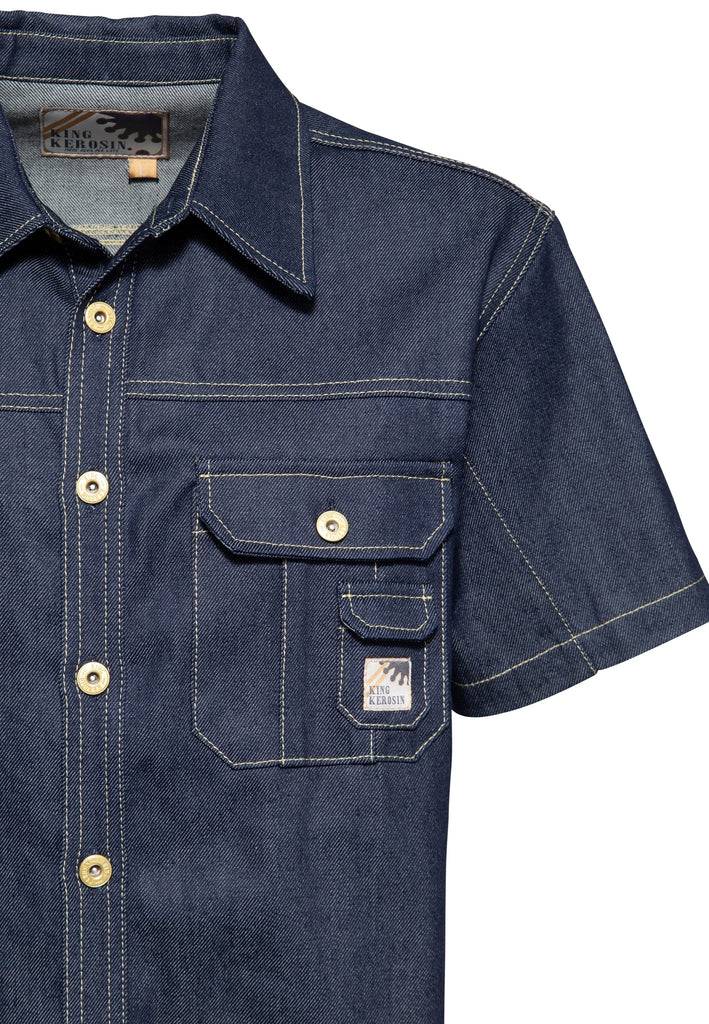 Queen Kerosin Denim Worker Hemd «KK Motor Crew» Neueste Mode