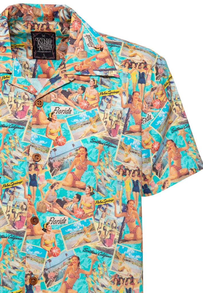 Queen Kerosin Hawaiihemd «50's Vacation» Exklusive Angebote