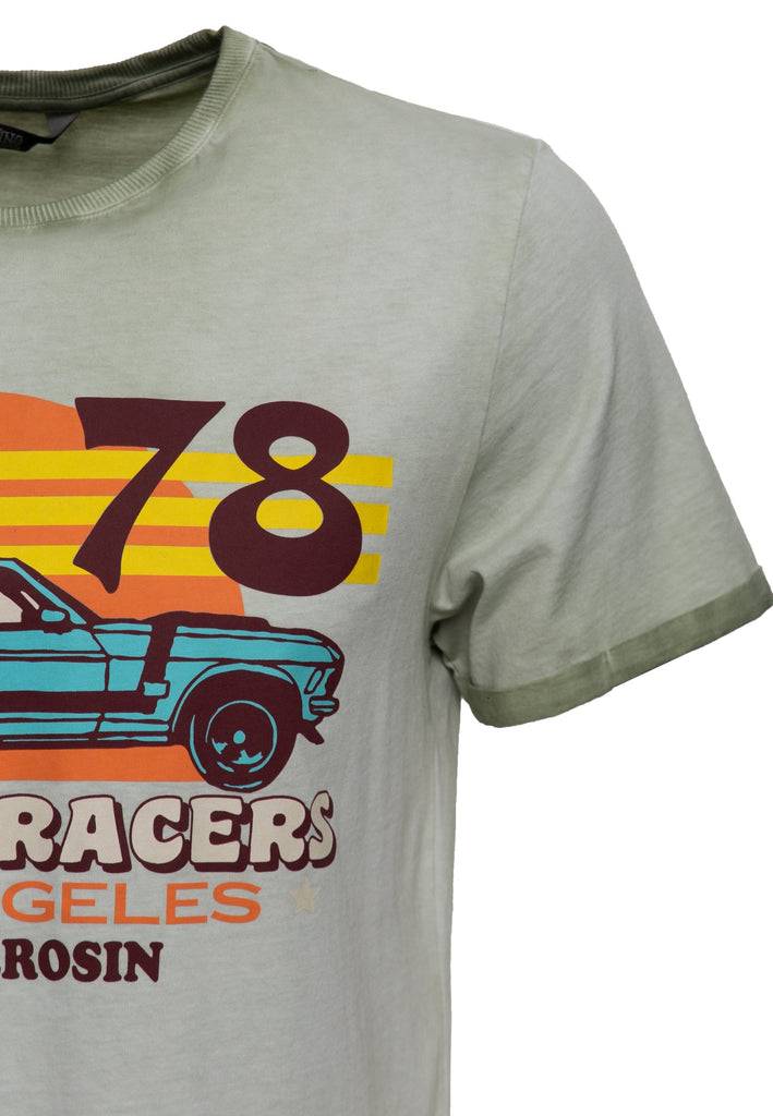 Queen Kerosin Oil Wash T-Shirt «Street Racers L.A.» Bestseller