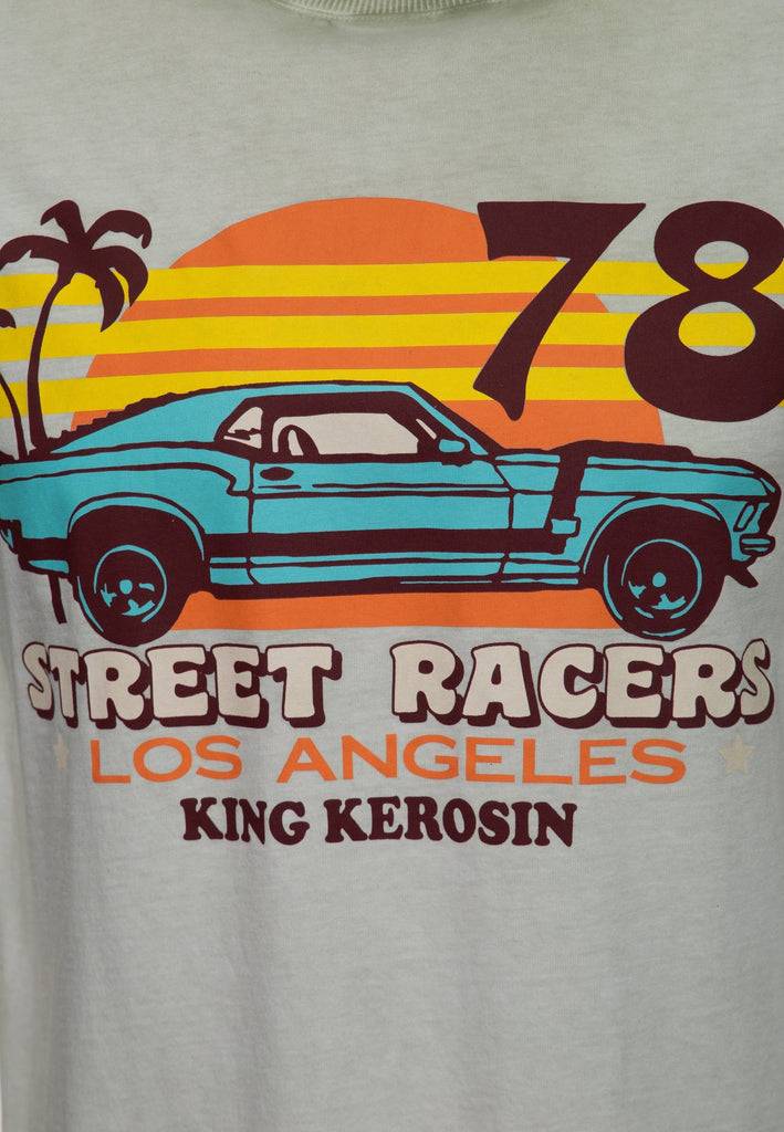 Queen Kerosin Oil Wash T-Shirt «Street Racers L.A.» Bestseller