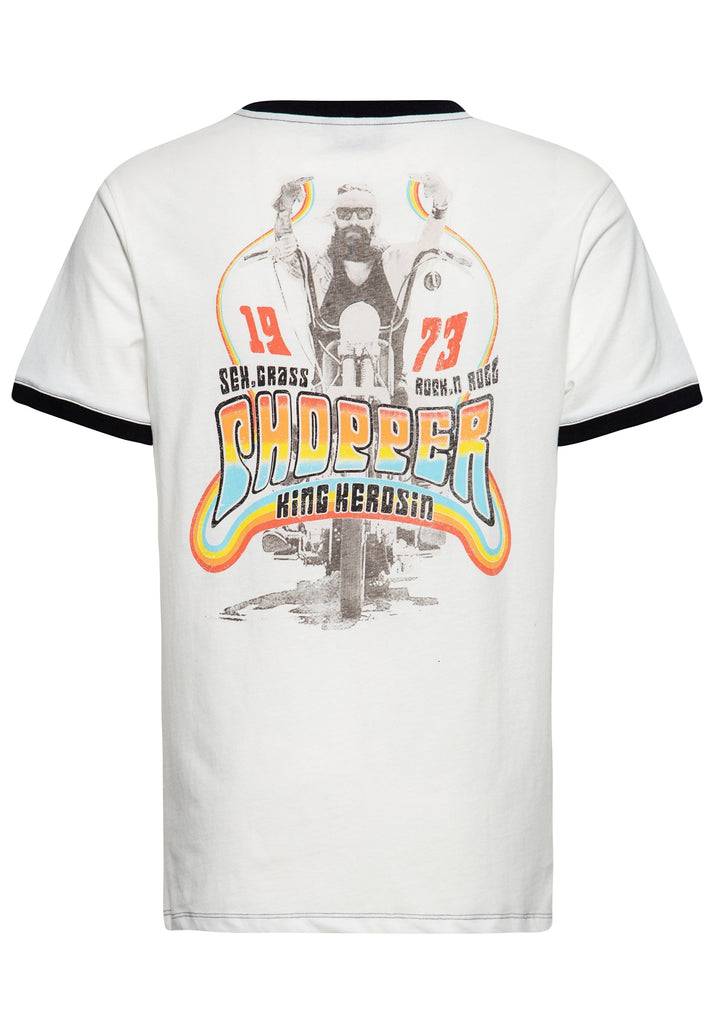 Queen Kerosin Contrast T-Shirt «Chopper» Tägliche Deals