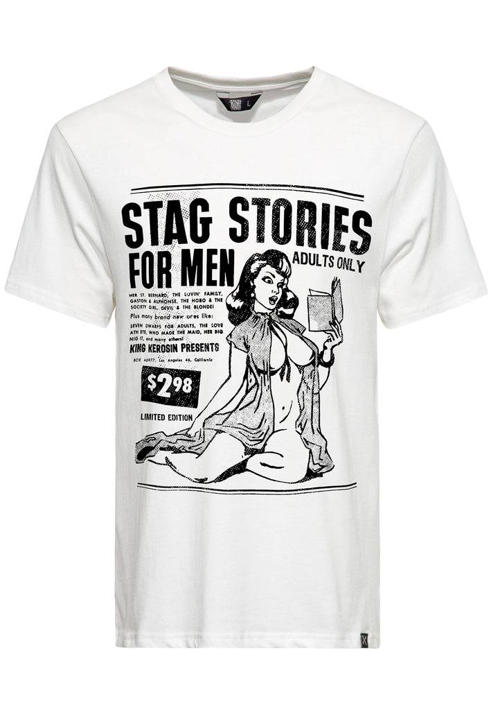 Queen Kerosin Classic T-Shirt «Stag Stories» Tiefpreis