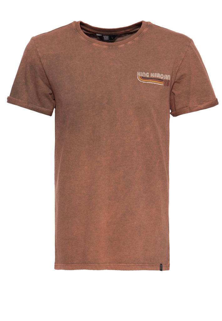 Queen Kerosin Roll-Up T-Shirt Acid Wash mit Backprint «Chopper until death» Begrenzte Freigabe