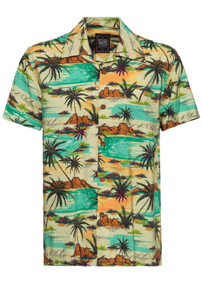 Queen Kerosin Hawaii Hemd «Tropical Sea» Vierteljährliche Förderung